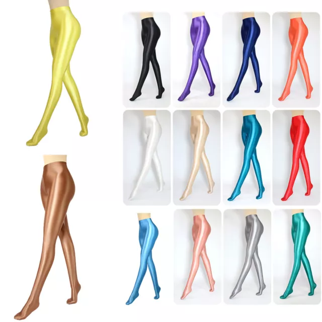 Womens Lurex Shiny Glossy Ultra Sheer Pantyhose Glitter Nylon Tights  Stockings