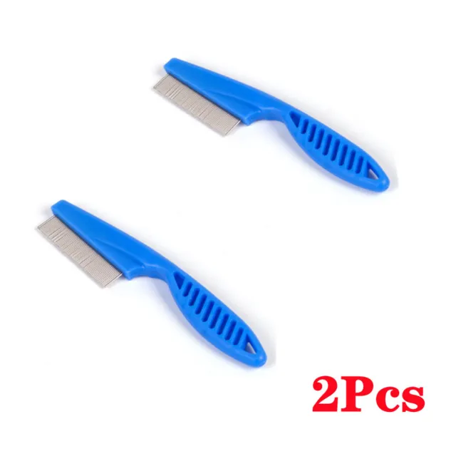 2 Pcs Blue Ultra-dense Tooth Spacing Fine Nit Lice Egg Combs Hair Healthy Clean