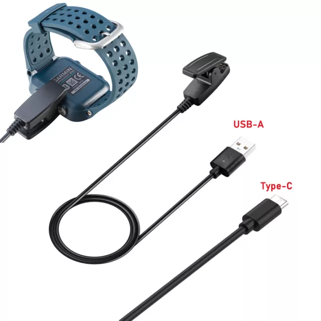 For Garmin Lily/Forerunner/Vivomove Sereis Watch Charging Clip Charger USB Cable