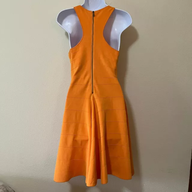 TED BAKER WOMENS Sleeveless Dark Orange Salny Flippy Knit Bandage Dress ...