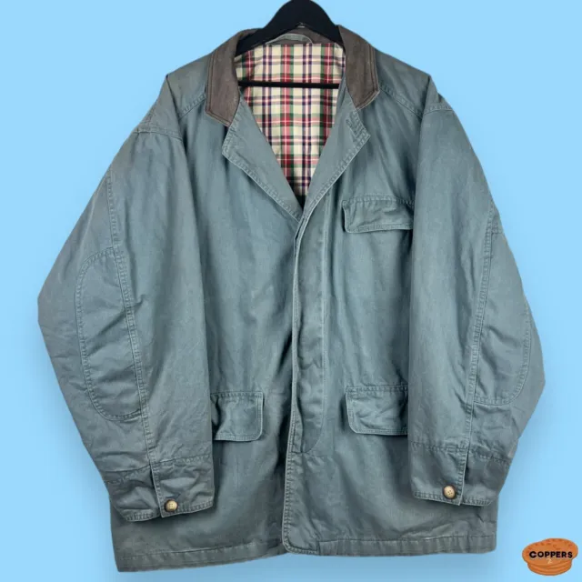 St Michael Chore Jacket Mens XL Vintage Tweed Cotton Preppy Retro 90s