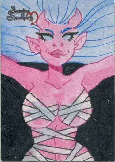 Succubus Sweethearts 5finity 2020 Sketch Card by Kate Carleton V1