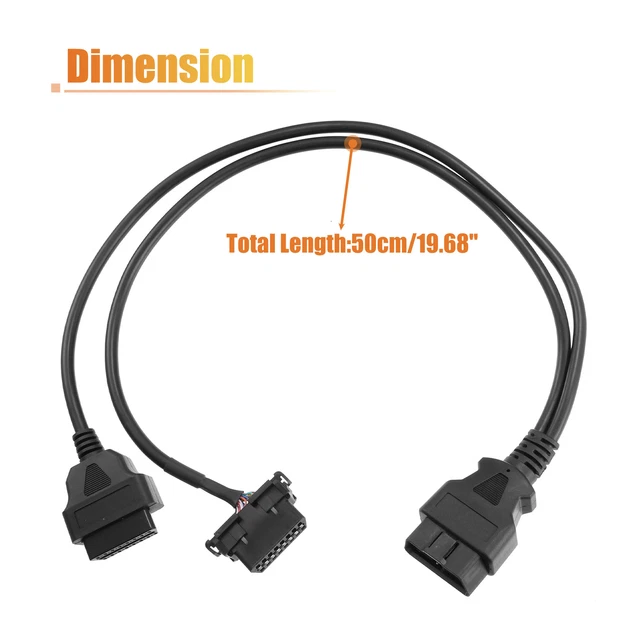OBD2 Extension Cable,Universal Full 16pin Male To Female For Car Obd Diagnostic Extender Cord Connector