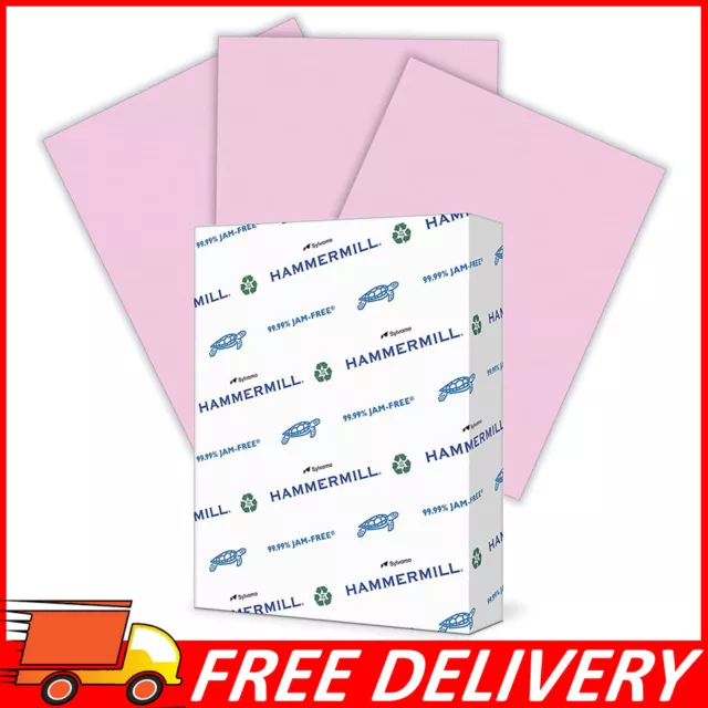 Hammermill Colored Paper 20 lb Pink Printer Paper 8.5 x 14-1 Ream