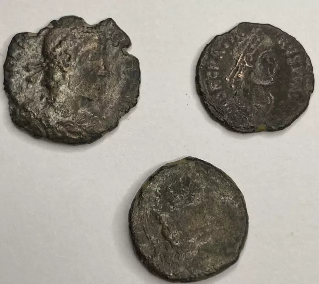 Ancient Coin Lot of 3 Different Roman Emperors 300-360 AD   1700 Years Old