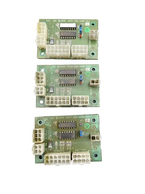 CSI DE LA RUE CASH SYSTEMS 608-0288-001 REV B 608-0287-001 AMPCB-1-0 x3pc