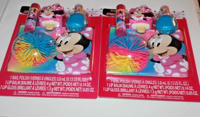 Townley Disney Junior Minnie Mouse Cosmetic Set Lot Of 2 In Box