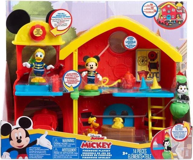 Disney Fire Rescue Mickey Mouse Figur – 6 Zoll Groß, Mit Beweglichen Armen & Wasser-Kanone, Für Kinder Ab 3