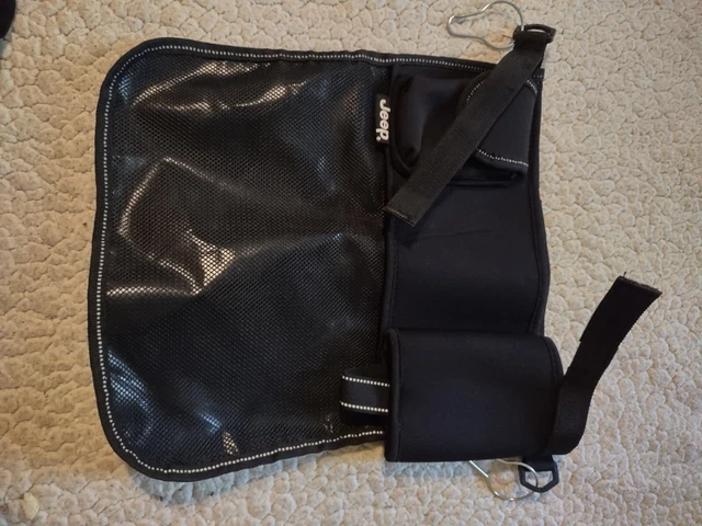 J is for Jeep Stroller Black Tote Bag Storage Organizer for Baby Strollers