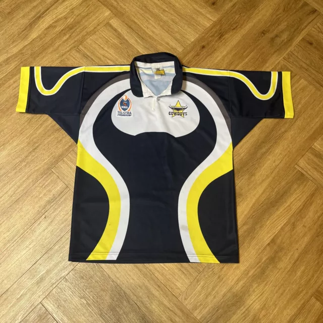 North Queensland Cowboys Nrl Rugby League Shirt 2004 Hummel Team Large Rare