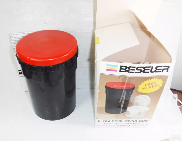 BESELER 35mm 120 / 220 B&W Color Film Developing Tank Darkroom Photography