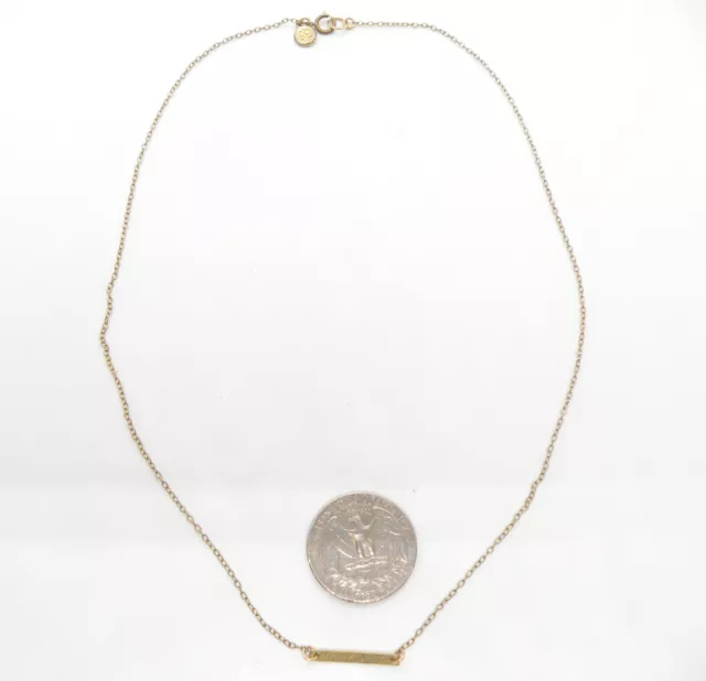 Gorjana Signed Chain Link Women 19 Jewelry Gold Tone Pendant Necklace