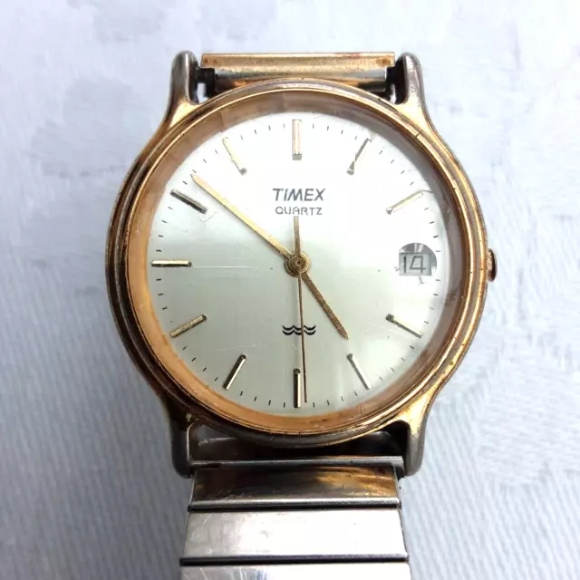 TIMEX LA CELL Mens Vintage Quartz Wristwatch Water Resistant Date new battery 23.25 PicClick UK