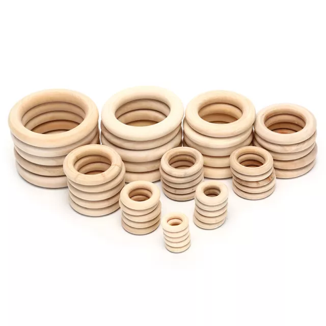 1Bag Natural Wood Circles Beads Wooden Ring DIY Jewelry Making Crafts  TM  ZD 2