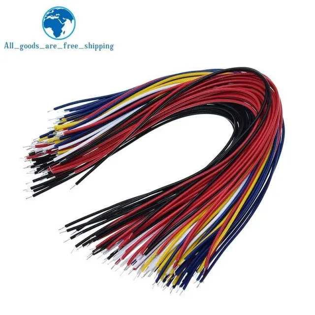 100PCS 20CM Flexible Color Breadboard Jumper Cable Wires Two Ends Tin-plated New