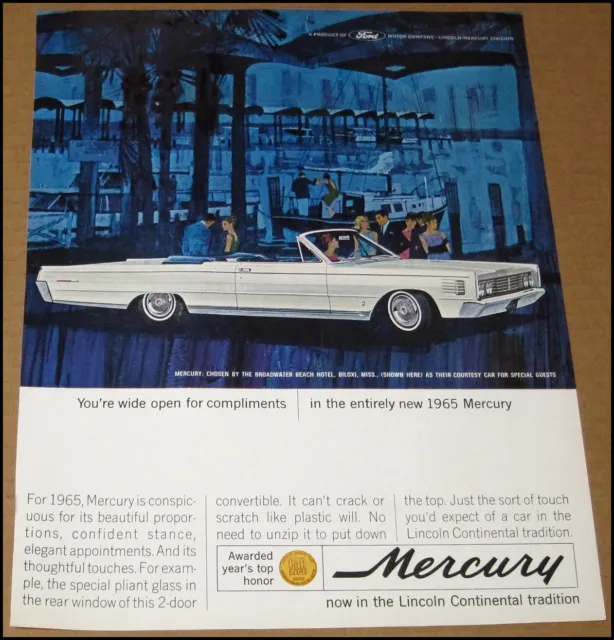 1965 Mercury Print Ad Automobile Car Advertisement Lincoln Continental Ford
