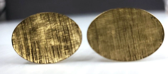 VINTAGE Anson Cufflink Modern Style Large Oval Design. Chic Style. BG10