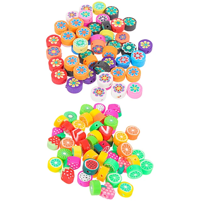 100 piezas espaciador de cuentas de fruta perlas para collar pulsera joyería hágalo usted mismo