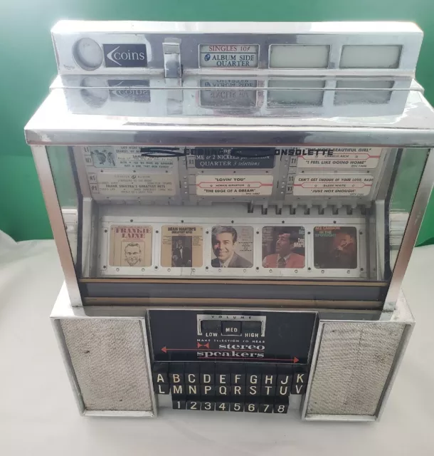 Seeburg Stereo Consolette Jukebox Wallbox Chrome Diner Man Cave Vintage Retro