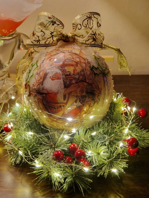 Boule De Noël En Céramique Cœur Bleu - Fait Main à Vietri (Italie), Marque L'Eclisse, Neuf