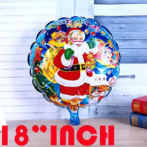 4 Pcs Christmas Santa Claus Snowman Balloon Wedding Aluminum Foil Xmas Ballons