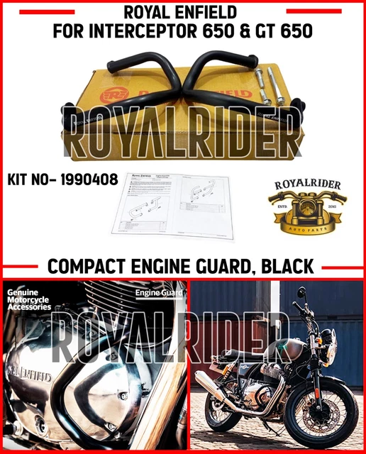 ROYAL ENFIELD ENGINE GUARD, For INTERCEPTOR 650 & GT 650 BLACK