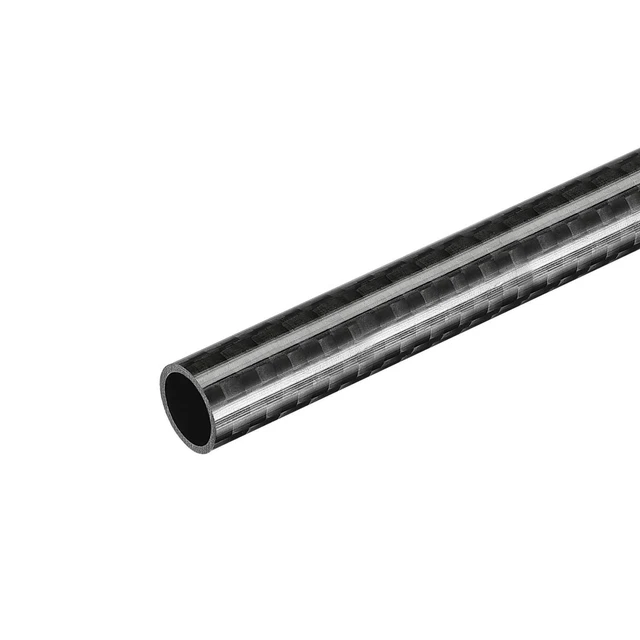 Carbono Fibra Redondo Tubo 10x8x500mm 3K Rollo Envuelto Brillante Superficie