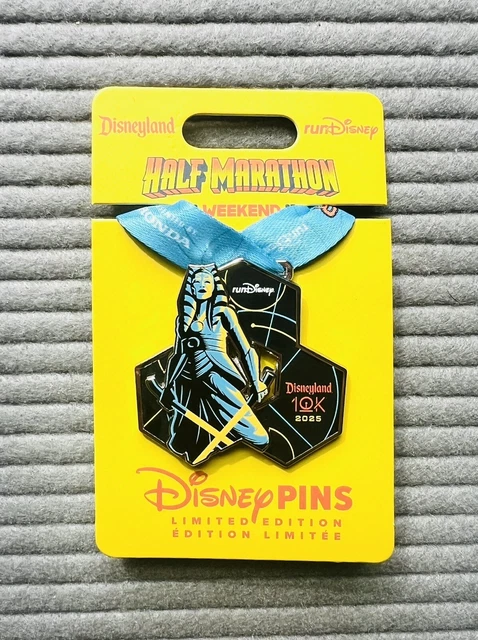 DISNEYLAND 2025 RUN Disney Half Marathon Ahsoka Medal Pin New Limited £