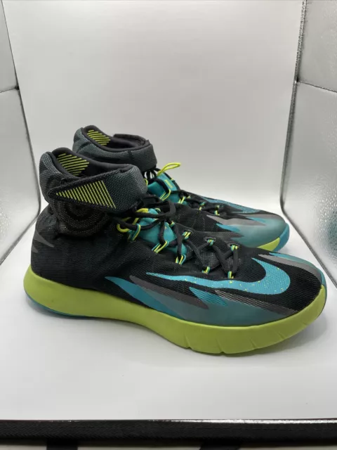 NIKE ZOOM HYPERREV 630913 010 Men Black Teal 2013 Basketball Sneakers ...