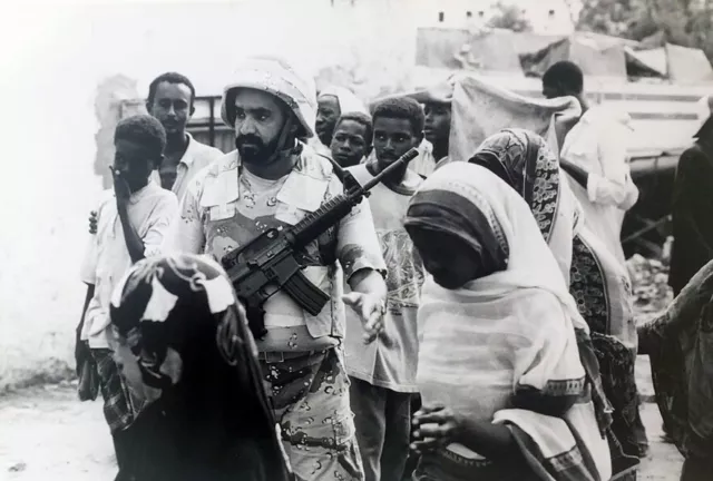 Foto vintage de archivio Mogadishu, Somalia, Demo Contra L'ONU ,