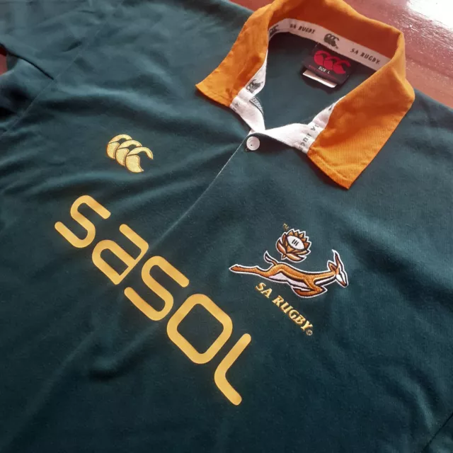 South Africa Rugby Shirt 2005 2006 Canterbury Springboks World Cup Jersey Large