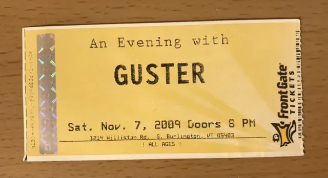 2009 Guster Burlington Vt Concert Ticket Stub Lost And Gone Forever Fa Fa