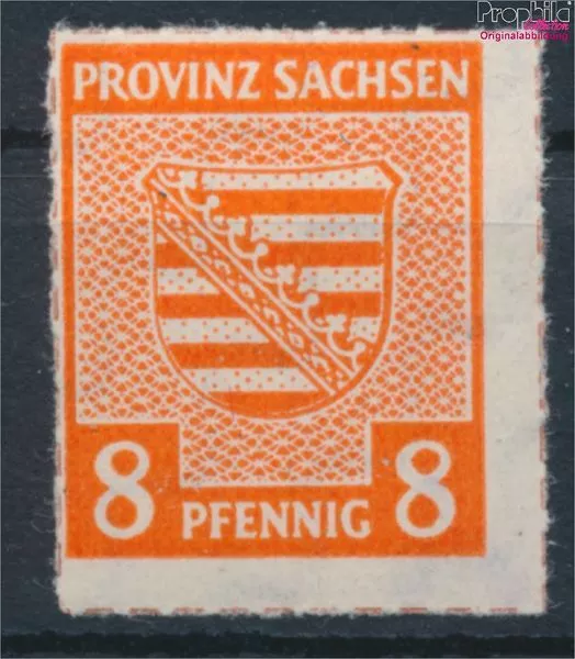 Briefmarken Naumburg (Saale) 1946 Mi 5II Aufdruck von unten nach obern po (10348