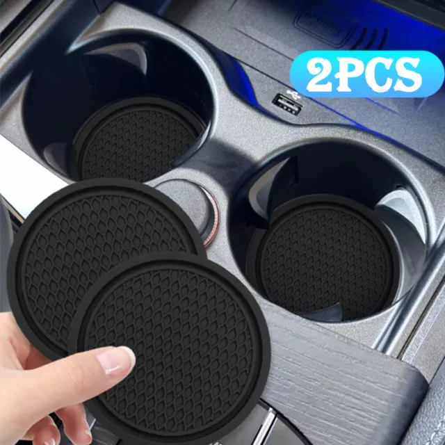 2x Universal Car Cup Holder Insert Coaster Anti-Slip Pads Mats Car Accessories