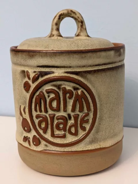 Vintage Tremar Pottery Stoneware Marmalade Pot with Lid, 1970s