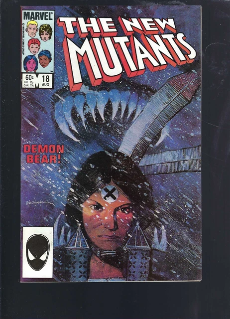 New Mutants 18 - 1St   Sienkiewicz  Art - Demon Bear -   Marvel Comics
