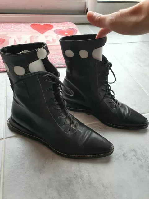 Bottines noires cuir souple Regards Pointure 35.5