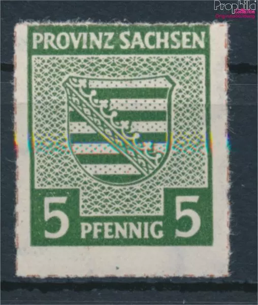 Briefmarken Naumburg (Saale) 1946 Mi 3II Aufdruck von unten nach obern po (10348