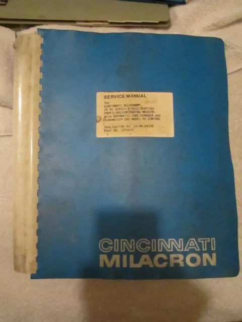 Cincinnati Milacron Parts & Service Manual Auto Tool Changer Publication BOOK