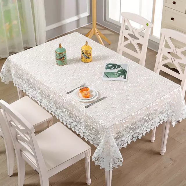 Lace Embroidered Tablecloth Rectangular Square Floral Table Cover Home Party