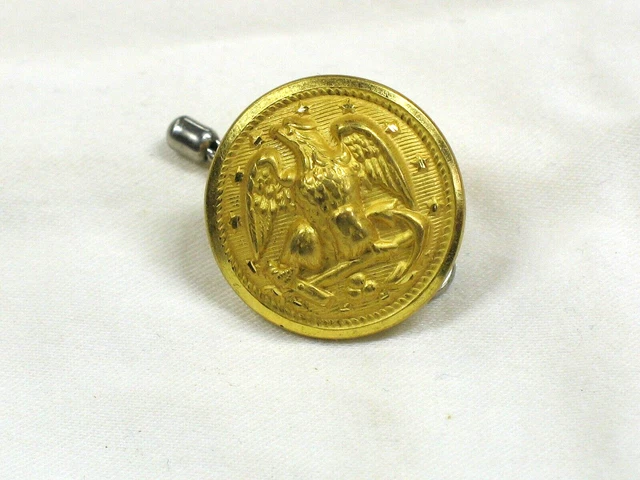 Waterbury Company Conn. Brass Navy Button Military Eagle with Anchor #93422
