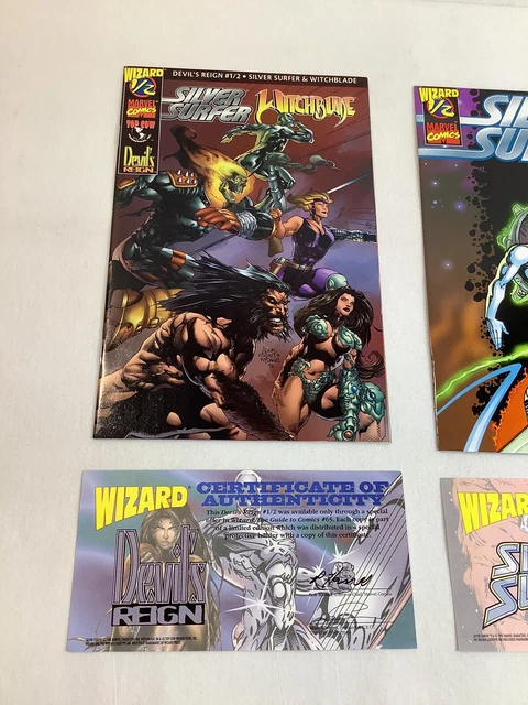 Devils Reign #1/2 (Witchblade) + Silver Surfer #1/2 Wizard/Marvel/Top Cow 97/98 2