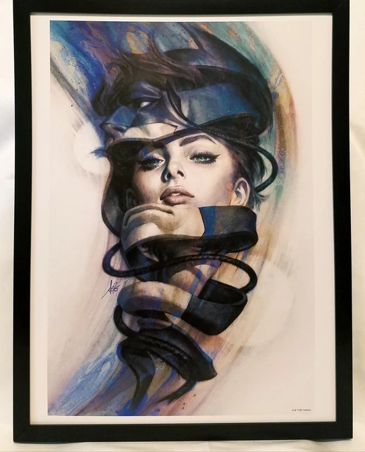 Catwoman Batman by Stanley Artgerm Lau FRAMED 12x16 Art Print DC Comics Poster