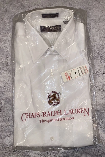 NWT NIP NOS True Vintage VTG 80s Chaps By Ralph Lauren Button Down