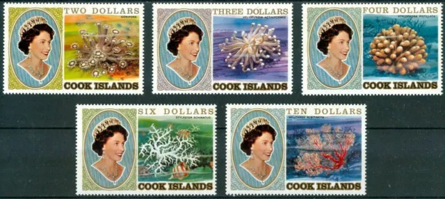 Cook Islands 1981 Mi. 763-767 MNH Satz  Queen Elizabeth and Corals Meeresleben