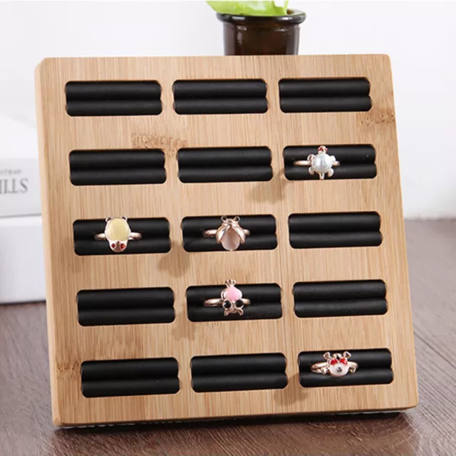 Household Decor Ring Earring Jewelry Counter Display Tray Storage Rack Box US