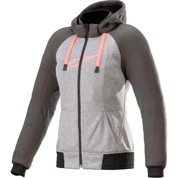 Felpa con cappuccio sportiva Alpinestars Stella cromata donna - grigio donna felpa con cappuccio moto S