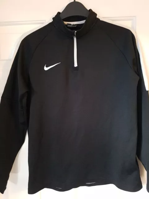 Top nero Nike Dri Fit a maniche lunghe ragazzo, età 12-13 anni