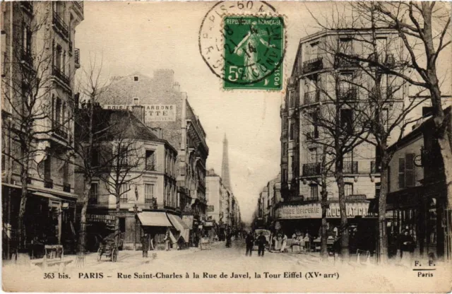 CPA PARIS 15e Rue St-Charles Rue de Javel F. Fleury (1249195)