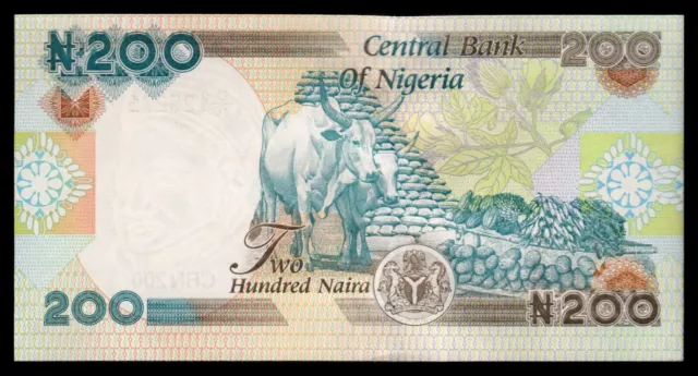 Nigeria  200 Naira  2016   Pick 29p   SC = UNC 3